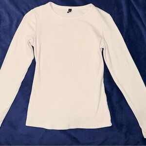 Women's White Long Sleeve Top